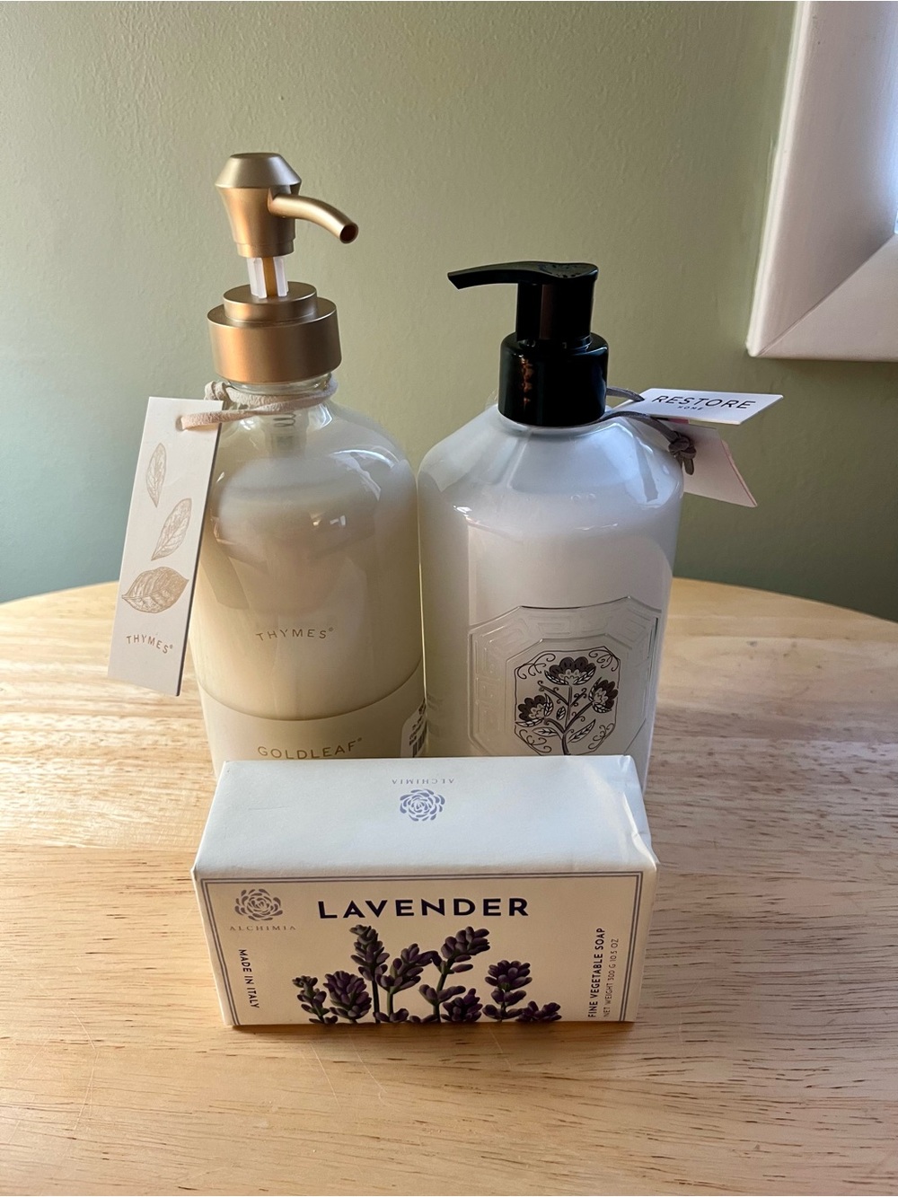 Soap Set Featuring Thymes, Restore and Alchimia
